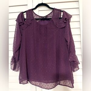 Petite large Roz &Ali cold shoulder top